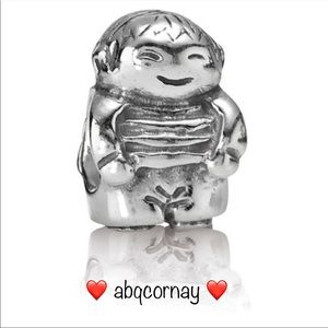 EUC Pandora 790360 Sterling Silver Young Boy Family Bead